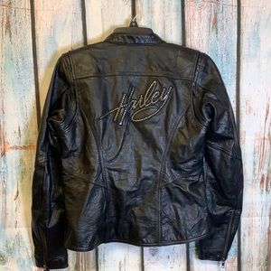 Harley-Davidson Black Leather Bling Women’s Jacket